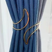 Curtain Metal Tieback Curtains Geometric Pattern Golden Holdback Elegant Drapery Holder For Home Kitchen Office Patio Window Decor Lightinthebox - thumbnail