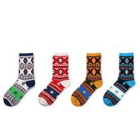 Couple National Wind Cotton Middle Tube Socks Casual Geometric Warm Socks