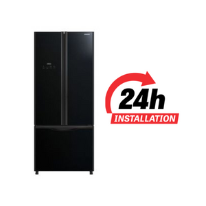 Hitachi 565Ltr French Bottom Freezer Refrigerator | Glass Black | RWB710PUK9GBK