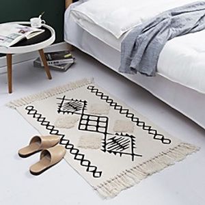 Nordic cotton and hemp floor mats national style carpet door mats foot mats non slip mats in the door bedroom home Bohemian machine wash miniinthebox