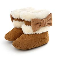 Girls' Boots Toddler Shoes Baby Shoes Snow Boots Cotton Casual / Daily Snow Boots First Walker(9m-2ys) Infants(0-9m) Daily Indoor Light Pink Gray Brown Fall Winter / Mid-Calf Boots / Rubber miniinthebox - thumbnail