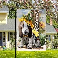 Farmhouse Animal Floral Garden Flag 12x18Inch Outdoor Decorations Garden Patio Flag Flower Yard Flag Double Sided Holiday Outdoor Flags 1pc Lightinthebox - thumbnail