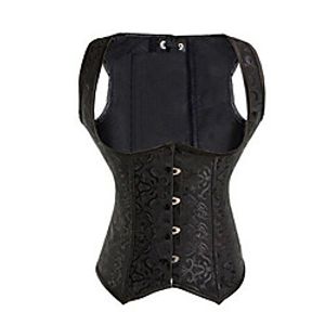 Corset Women's Normal Polyester Embroidered Shapewear Overbust Corset Hook  Eye Black S miniinthebox