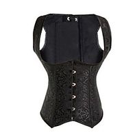 Corset Women's Normal Polyester Embroidered Shapewear Overbust Corset Hook  Eye Black S miniinthebox - thumbnail