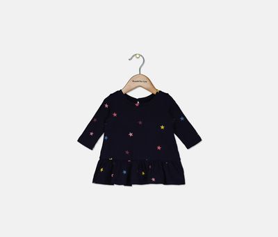 Toddler Girls Star Print Tops Navy Toddler Girls Star Print Tops Navy