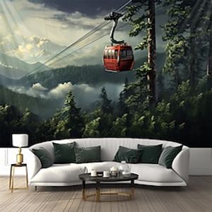 Frogy Forest Cable Car Hanging Tapestry Wall Art Large Tapestry Mural Decor Photograph Backdrop Blanket Curtain Home Bedroom Living Room Decoration Lightinthebox