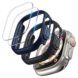[22Pack] Watch Case with Screen Protector Compatible with Apple Watch Ultra 49mm Scratch Resistant HD Clear Shockproof Tempered Glass  Hard PC Watch Cover Lightinthebox