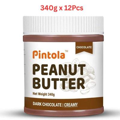 Pintola Peanut Butter - Dark Chocolate (Creamy) 340g (Pack Of 12)