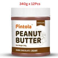 Pintola Peanut Butter - Dark Chocolate (Creamy) 340g (Pack Of 12)
