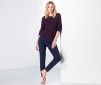Womens Double-sided Pajama Set  Navy/Burgundy - thumbnail