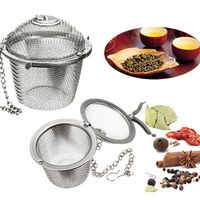 Stainless Steel Spice Tea filter Herbs Locking Infuser Mesh Ball