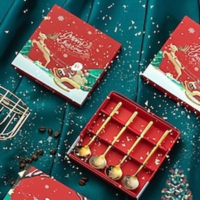 4Pcsset Christmas Stainless Steel Coffee Spoons Tea Scoops Kids Spoon Set for Festival Party Tableware Christmas NewYear Gifts Lightinthebox 4Pcsset Christmas Stainless Steel Coffee Spoons Tea Scoops Kids Spoon Set for Festival Party Tableware Christmas NewYear Gifts Lightinthebox