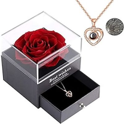 Valentine's Day Product 925 Sterling Silver Heart-shaped Projection Necklace For Women In 100 Languages Pendant Lightinthebox