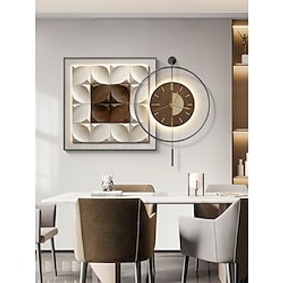 Wall lamp Clock 40607080cm Home Decoration Modern LED Wall Lamps Compatible with Study Living Room Bedside Bedroom 110-240V Lightinthebox