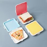 Sandwich Storage Box Silicone Lunch Box Food Storage Case Reusable Microwave Lunch Box Food Storage Container Sandwich Boxes Lightinthebox