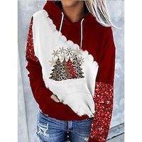 [spot] 2022 european and american independent station hooded printed sweater loose women's top Lightinthebox - thumbnail