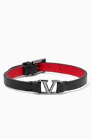 Valentino Garavani VLOGO Bracelet in Leather - thumbnail