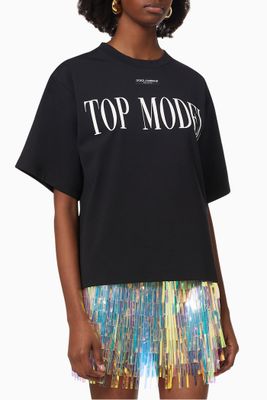 "Top Model" Oversized T-shirt in Jersey "Top Model" Oversized T-shirt in Jersey