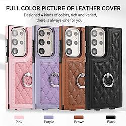 Phone Case For Samsung Galaxy Z Flip 5 Z Flip 4 Z Flip 3 Back Cover with Stand Holder with Lanyard Card Slot Retro TPU PU Leather Lightinthebox