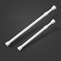White Tension Curtain Rod Spring Rods Expandable Curtain Rod for Bathroom,Kitchen,Window,Cupboard,Wardrobe,Bookshelf Adjustable DIY Projects Lightinthebox - thumbnail