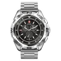 Swiss Military SM-WCH-DOM1-M-SIL Round Smartwatch - Silver Frame/Silver Metal Strap