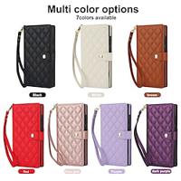 Phone Case For Samsung Galaxy S24 S23 S22 S21 Ultra Plus A55 5G A54 A34 A14 A73 A53 A33 A23 A13 Back Cover with Stand Holder with Lanyard with Wrist Strap Geometric Pattern TPU PU Leather Lightinthebox