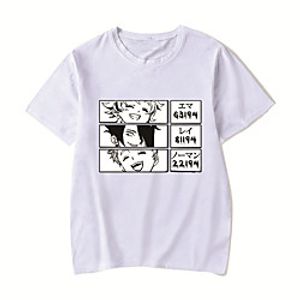 Men's Unisex Tee T shirt Hot Stamping Anime Graphic Prints Plus Size The promised neverland Print Short Sleeve Casual Tops Cotton Basic Designer Big and Tall White Black Red Lightinthebox