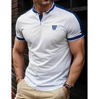 Men's T shirt Tee Casual Daily Short Sleeve Clothing Apparel Fashion Lightinthebox - thumbnail