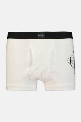 Mens Classic Fit Breathable Cotton Trunk  White/Black