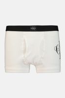 Mens Classic Fit Breathable Cotton Trunk  White/Black - thumbnail