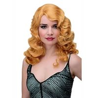 Lady Wig Cosplay Classic Femme Fatale Diva Wavy Long Parting Golden Blond 20 miniinthebox