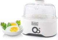 Black+Decker 6 Piece Egg Cooker, White, EG200-B5