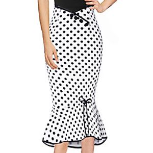 Women's Date Elegant Skirts Polka Dot White Black Lightinthebox