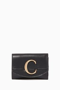 Mini "C" Leather Tri-Fold Wallet