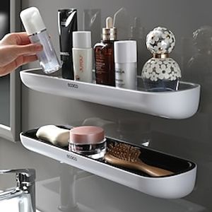 Bathroom Shelving Stable Non-Slip Non-Rust Storage Hanging Frame Non-Punching Wall Hanging Suitable For Hotel Family, Etc Lightinthebox