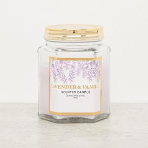 Lavender and Vanilla Scented Jar Candle - 150 gms