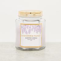 Lavender and Vanilla Scented Jar Candle - 150 gms - thumbnail