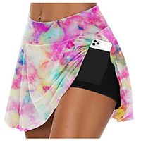 21Grams Women's High Waist Athletic Skort Running Skirt 2 in 1 Running Shorts with Built In Shorts Athletic Bottoms 2 in 1 Side Pockets Summer Fitness Gym Workout Running Training Exercise Quick Dry Lightinthebox - thumbnail