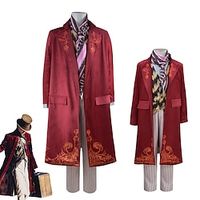 Charlie and the Chocolate Factory Wonka Willy Wonka Cosplay Costume Outfits Men's Boys Movie Cosplay Cosplay Purple Coat Vest Shirt Halloween Masquerade Polyester Lightinthebox - thumbnail