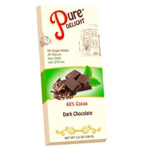 Pure Delight Stevia Dark Chocolate 80 Gr Carton