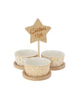 Koopman Xmas Bamboo Serving Set