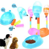 Pet Dog Puppy Cat Automatic Water Food Dispenser Fountain Stand Dish Feeder