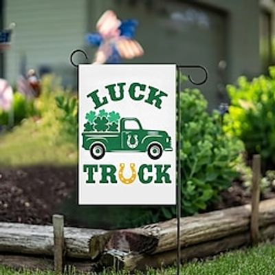 Saint Patrick Day Garden Flag 12x18Inch Outdoor Decorations Welcome Garden Patio Flag Lucky Clover Pot of Gold Gnomes Yard Flag Double Sided Holiday Outdoor Flags 1pc Lightinthebox Saint Patrick Day Garden Flag 12x18Inch Outdoor Decorations Welcome Garden Patio Flag Lucky Clover Pot of Gold Gnomes Yard Flag Double Sided Holiday Outdoor Flags 1pc Lightinthebox