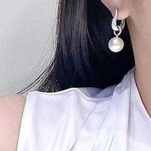 Women's Stud Earrings Drop Earrings Hoop Earrings Geometrical Drop Elegant Vintage Stylish Simple Luxury Imitation Pearl Earrings Jewelry Silver For Wedding Party Daily Holiday Engagement 1 Pair Lightinthebox