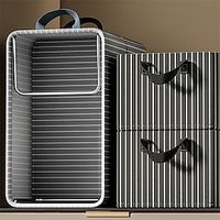 2Pcs Foldable Storage Box Household Drawer Style Clothing Storage Steel Frame Sorting Box Clothing and Furniture Supplies Lightinthebox - thumbnail