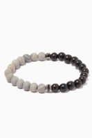 Beaded Bracelet in Wood Jasper & Ebony Wood - thumbnail