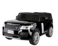 Megastar Ride Ons 12V Metallic Ranger Rover Suv Style 2 Seater Car With Leather Seats - Black (UAE Delivery Only)