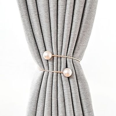 Curtain Metal Tieback Curtains Beed White Holdback Elegant Drapery Holder For Home Kitchen Office Patio Window Decor Lightinthebox