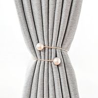 Curtain Metal Tieback Curtains Beed White Holdback Elegant Drapery Holder For Home Kitchen Office Patio Window Decor Lightinthebox - thumbnail