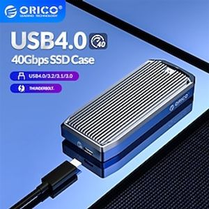 ORICO LSDT USB4.0 M.2 SSD Case 40Gbps M2 NVMe Case Compatible with Thunderbolt 3 4 USB3.2 USB 3.1 3.0 Type-C Multiple Protocols Lightinthebox